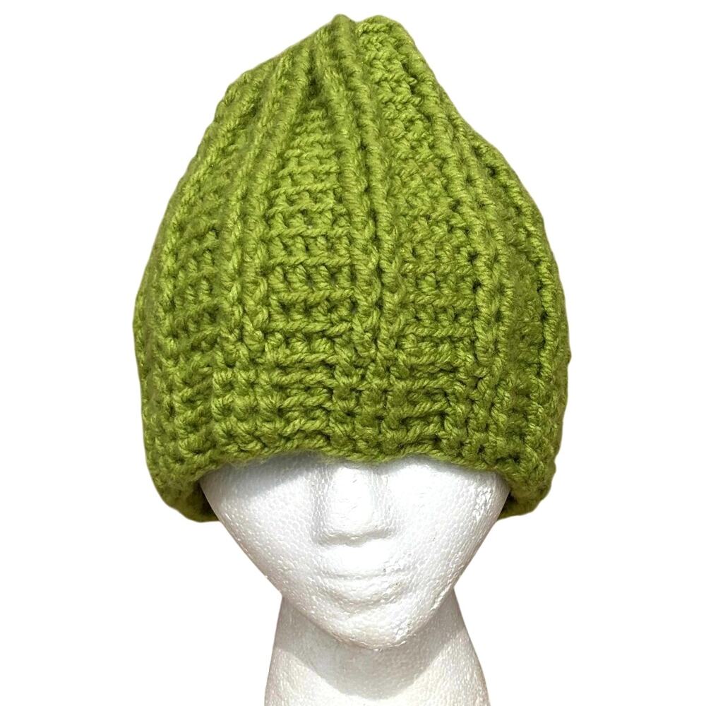 Green Knitted Beanie